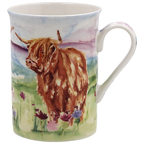 Jennifer Rose Highland Cow Box mug
