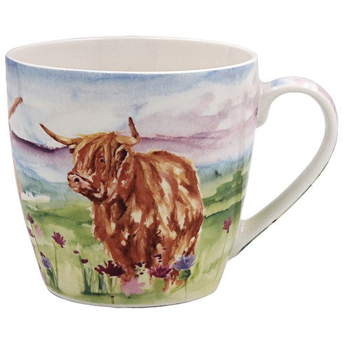 Jennifer Rose Highland Cow Breakfast mug