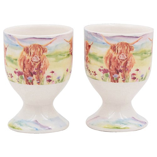 Jennifer Rose Highland Cow egg cups