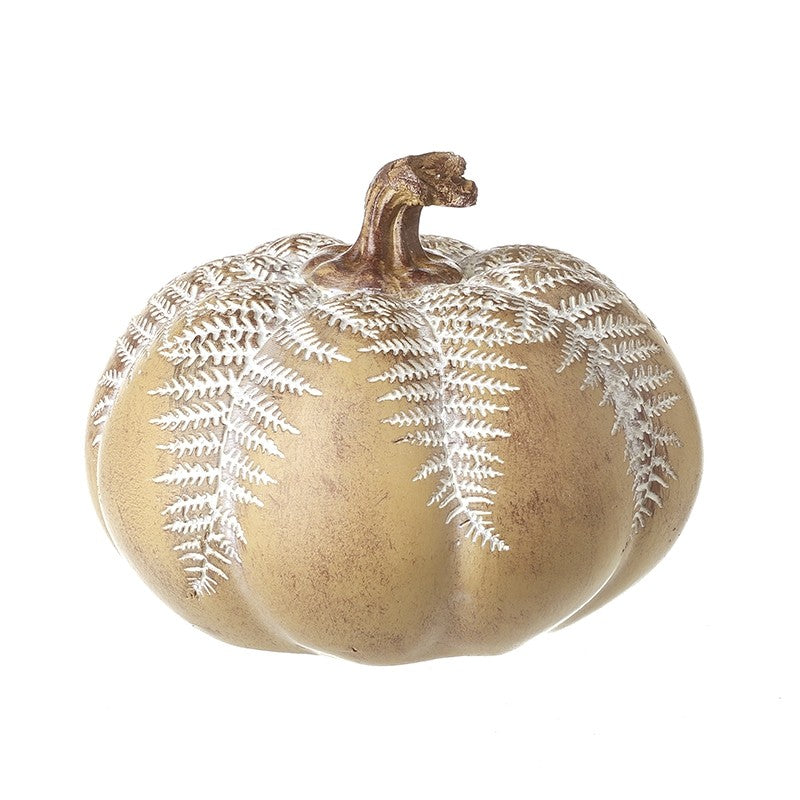 Fern leaf design topped pumpkin