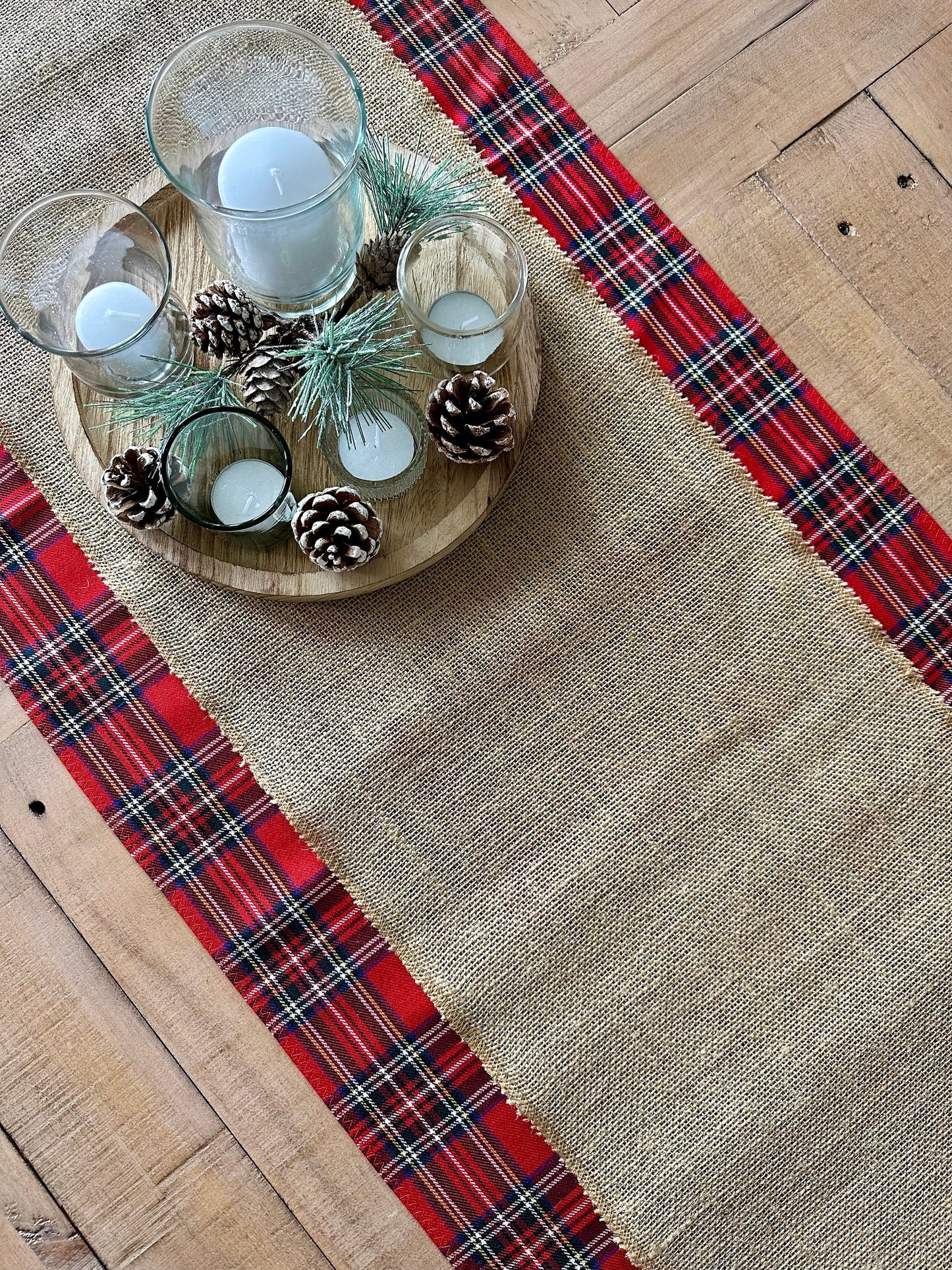 Royal Stewart tartan table runner