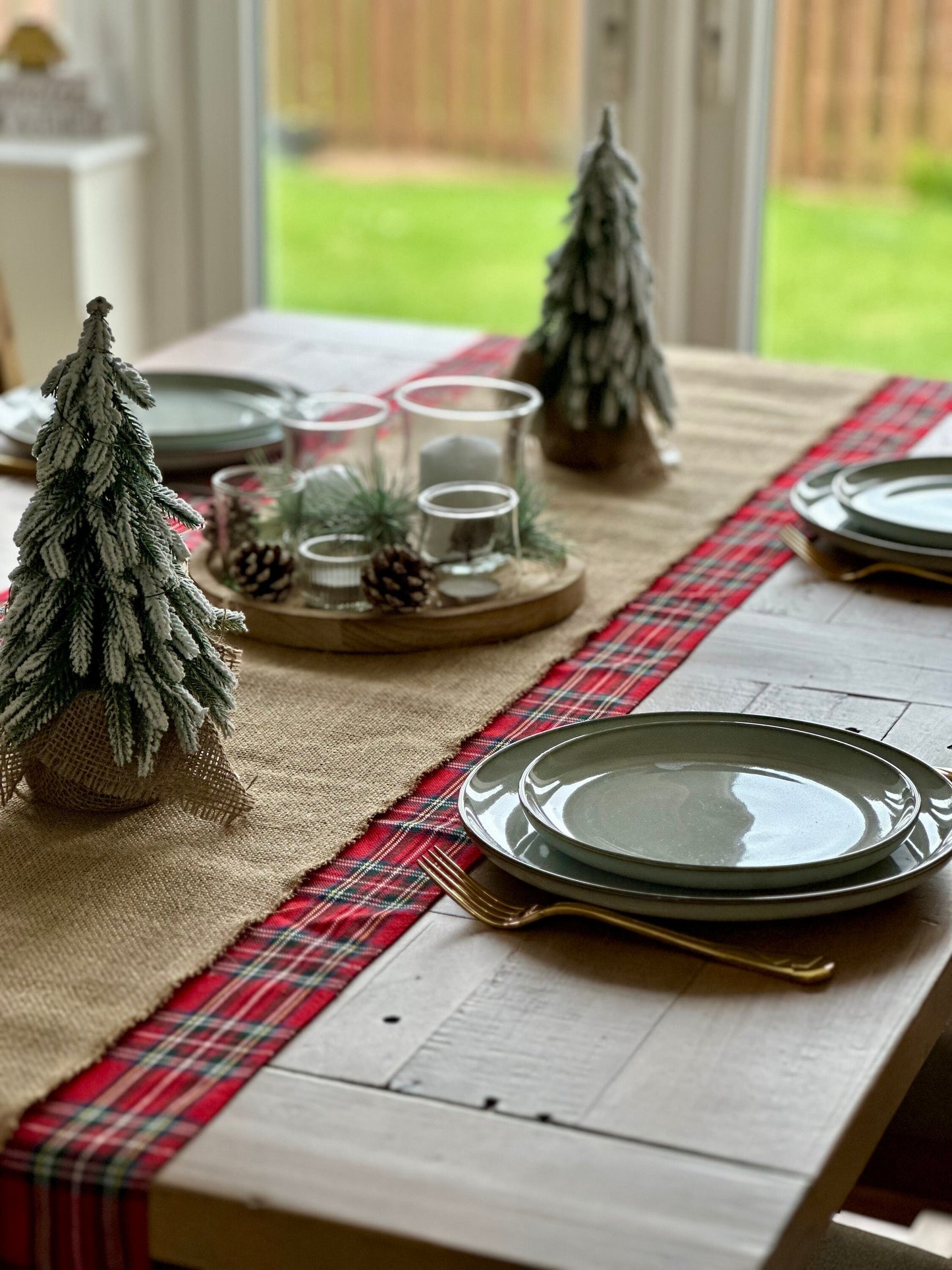 Royal Stewart tartan table runner